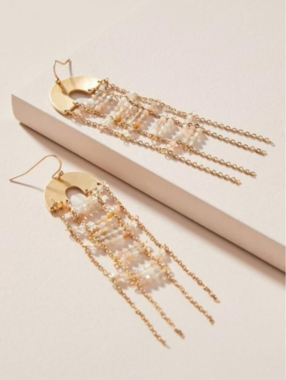 Anthropologie Rainbow Ladder Drop Earrings